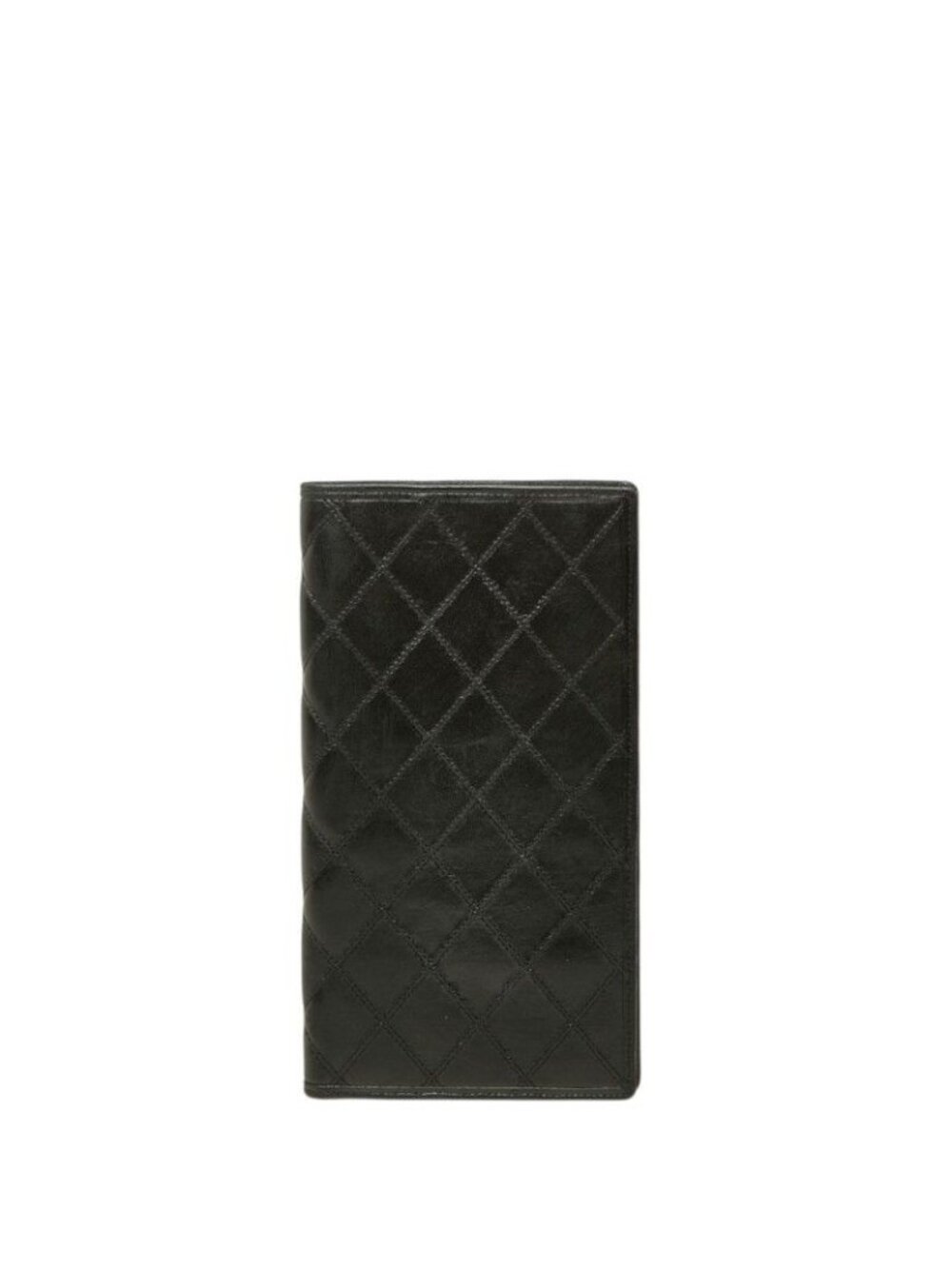 Chanel Bicolor Billfold Wallet Black Lambskin